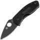 Нож Spyderco Ambitious Black Serrated LTW сталь 8Cr13MoV рукоять Black FRN (C148SBBK)  (C148SBBK)