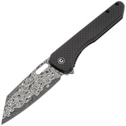 Нож CIVIVI Nugz сталь Damascus рукоять Twill Carbon Fiber/G10 (C23060-DS1)