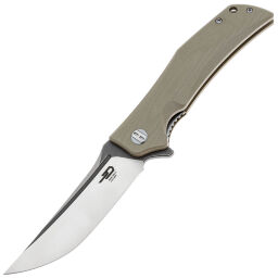 Нож Bestech Scimitar Blackwash/Satin сталь D2 рукоять Beige G10 (BG05C-2)