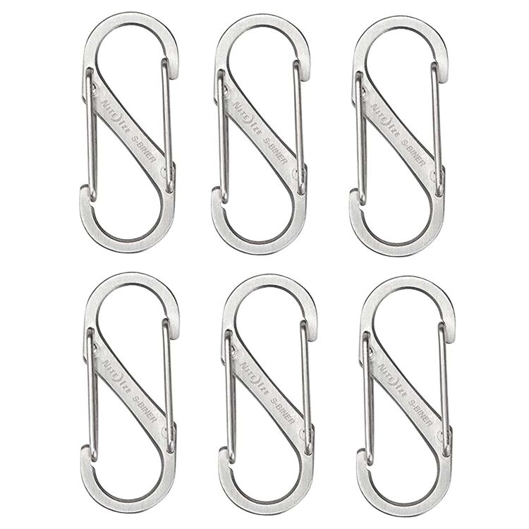 Карабин Nite Ize S-Biner Dual Carabiner #1 Stainless 6 pack (SB1-11-6R3)