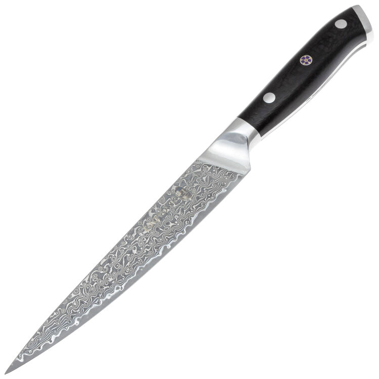 Нож кухонный TuoTown D.JS Универсальный 120 сталь VG-10/Damascus рукоять Black G10