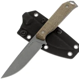 Нож Kizer Begleiter Fix stonewash сталь CPM-3V рукоять Burlap Micarta