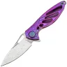Нож Rike Knife Mini сталь Damasteel рукоять Purple Ti