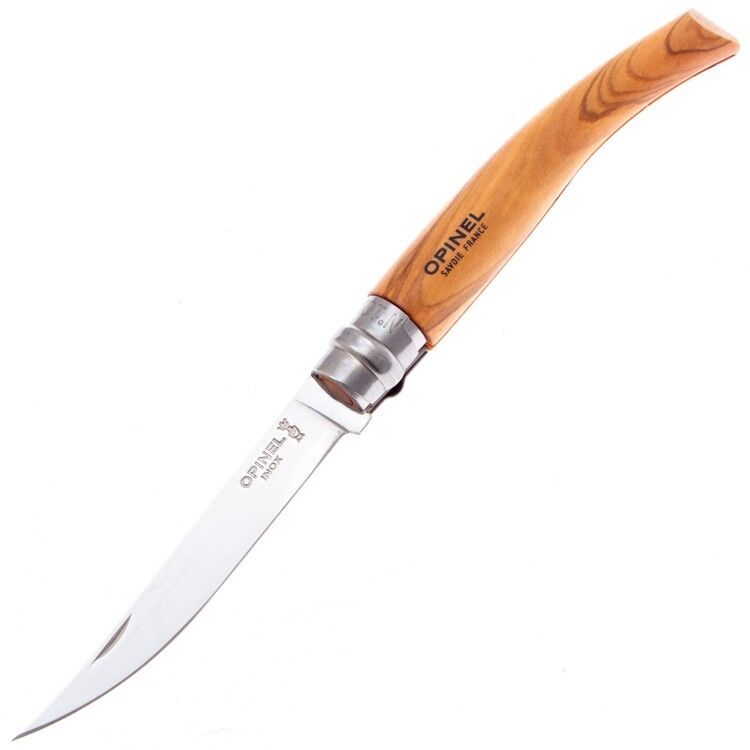 Нож Opinel №10 Slim филейный сталь 12C27 рукоять олива (000645)