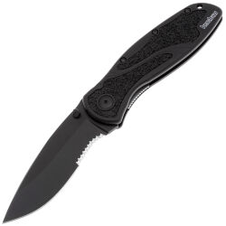 Нож Kershaw Blur Serrated Cerakote сталь 14C28N рукоять Black Alu/Trac-Tec (1670BLKST)