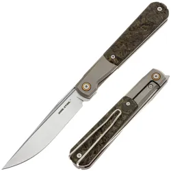 Нож Real Steel Real Barlow 7 satin сталь S35VN рукоять Titanium/Dark Matter Gold FatCarbon (M7891FG)