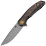 Нож Kansept Accipiter сталь Damascus рукоять Blackwash Titanium/Copper Foil CF