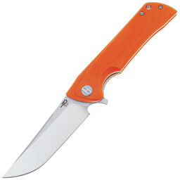 Нож Bestech Paladin Stonewash/Satin сталь D2 рукоять Orange G10 (BG13C-1)