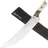 Нож кухонный Microtech 10" Butcher knife сталь San Mai M390 Damascus рукоять Bronze Ti/Ivory G10