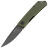 Нож Real Steel Luna Phantom Flipper Liner Lock blackwash сталь D2 рукоять Green G10 (7007GB)