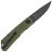 Нож Real Steel Luna Phantom Flipper Liner Lock blackwash сталь D2 рукоять Green G10 (7007GB)