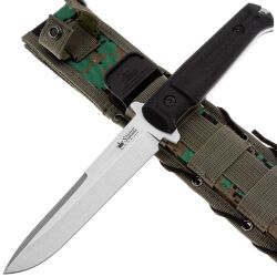 Нож Kizlyar Supreme Trident сталь AUS-8 stonewash рукоять Black G10