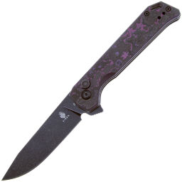 Нож Kizer Begleiter 2 Blackwash сталь CPM-20CV рукоять Purple Haze FatCarbon