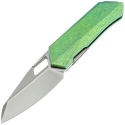 Нож Remette Woodpecker сталь M390 рукоять Green Crystal Titanium (RTWP-IG)