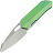 Нож Remette Woodpecker сталь M390 рукоять Green Crystal Titanium (RTWP-IG)