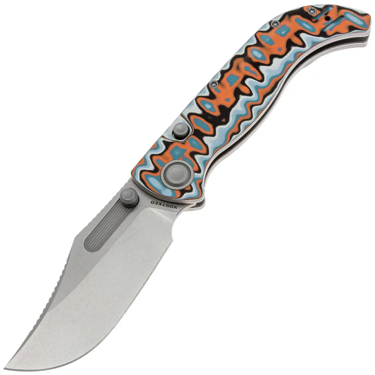 Нож Vosteed Naga stonewash сталь S35VN рукоять Canyon Current Bamboo Micarta