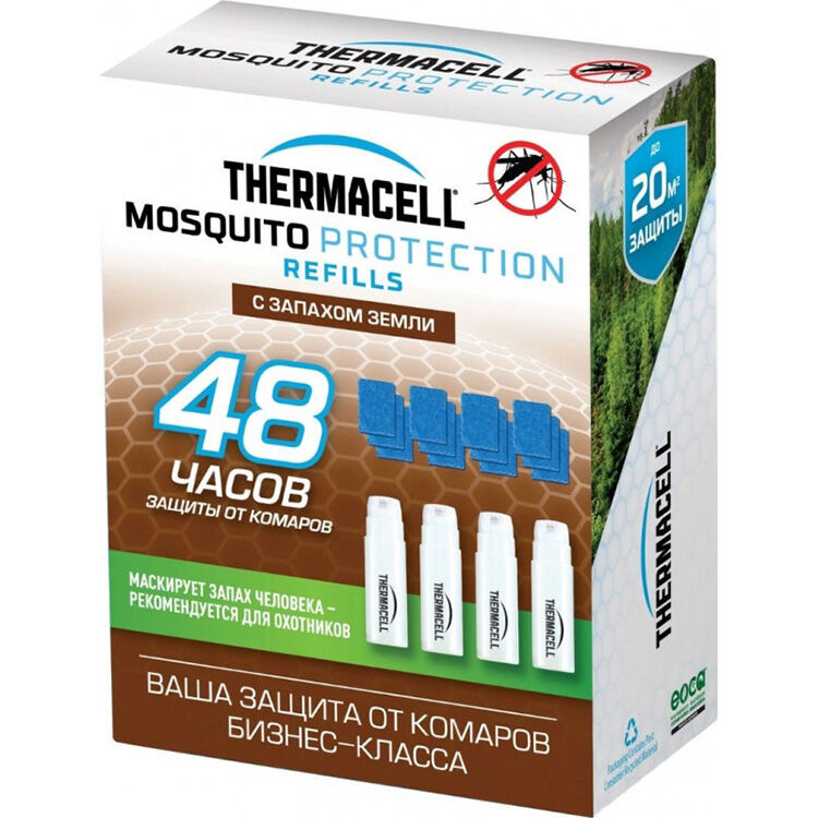 Набор для ThermaCELL запасной с запахом земли (4 газовых картриджа + 12 пластин)