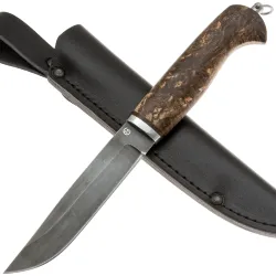 Нож Засапожный-Т булат Люся рукоять карельская берёза (Титов А.С.)