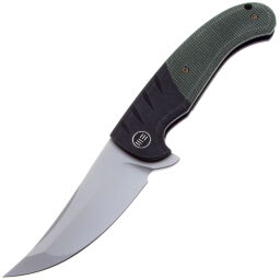 Нож We knife Curvaceous сталь CPM-20CV рукоять Black Ti/Green Micarta (WE20012-2)