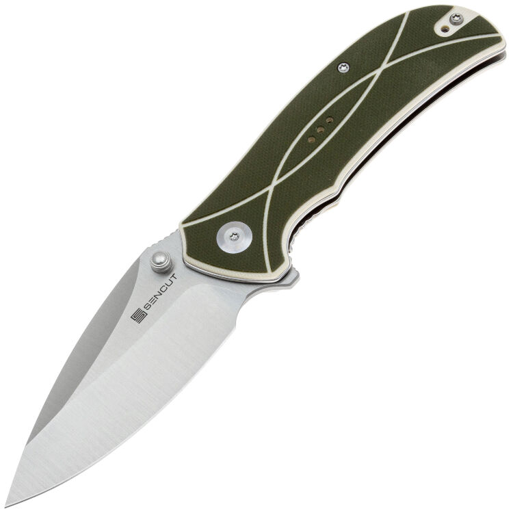 Нож Sencut Hyrax satin сталь 9Cr18MoV рукоять Green/Ivory G10 (S23097-2)