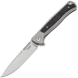 Нож Lion Steel Skinny stonewash сталь MagnaCut рукоять Gray Titanium/Carbon Fiber (SK01 GY)
