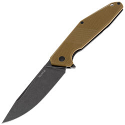 Нож Ruike Forth blackwash сталь 8Cr13MoV рукоять Brown G10/Stainless steel (D191-W)