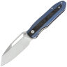 Нож Kansept Thunderhead stonewash сталь S35VN рукоять Blue Ti/Shred CF