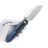 Нож Kansept Thunderhead stonewash сталь S35VN рукоять Blue Ti/Shred CF