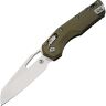 Нож Microtech MSI Ram-Lok stonewash сталь M390MK рукоять Fluted OD Green Aluminum (210-10FLOD)