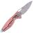 Нож Rike Knife Mini сталь Damasteel рукоять Pink Ti