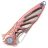 Нож Rike Knife Mini сталь Damasteel рукоять Pink Ti