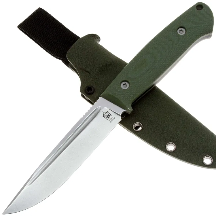 Нож Град Горький Тигр сталь PGK рукоять Olive Micarta