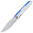 Нож Maxace Kestrel cталь M390 рукоять White G10/Blue Aluminium