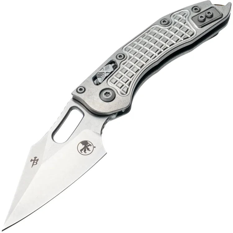 Нож Microtech Marfione Select Stitch Ram-Lock stonewash сталь M390MK рукоять Stonewash Frag Titanium