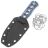 Нож QSP Canary сталь Laminated Damascus рукоять Black-White-Blue CF (QS141-I)