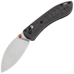 Нож Vosteed Mini Nightshade orange thumb stud stonewash сталь S35VN рукоять Carbon Fiber