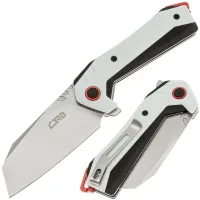 Нож CJRB Tigris stonewash сталь AR-RPM9 рукоять White/Black G10 (J1919-WH)