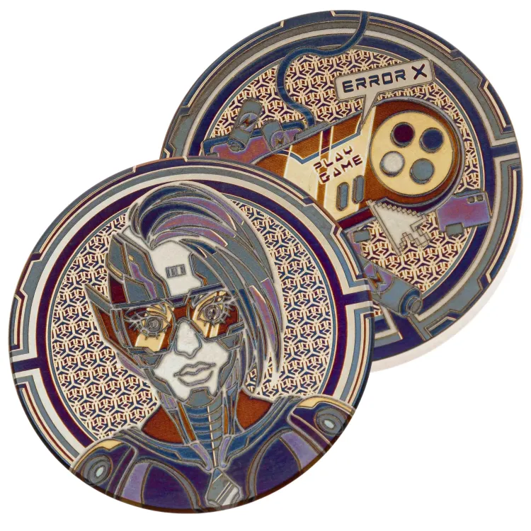Монета Error Coin Киберпанк V2 Titanium