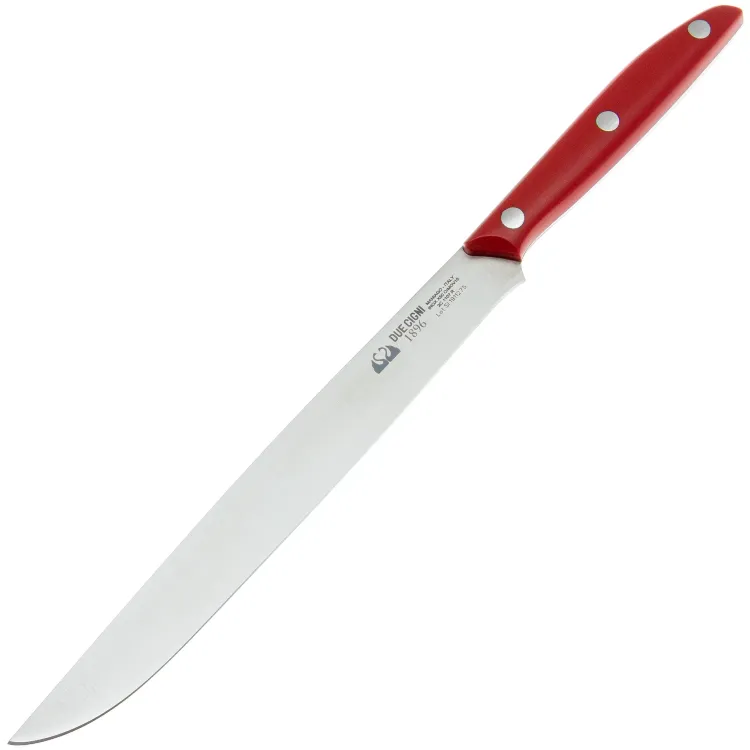 Нож кухонный Due Cigni Slim carving knife cталь X50CrMoV15 рукоять Red POM (2C 1107 R)