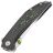 Нож Kansept Baku stonewash сталь S35VN рукоять Blackwash Ti/Green Carbon Fiber