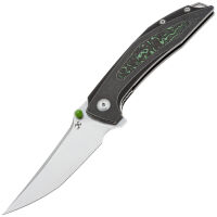 Нож Kansept Baku stonewash сталь S35VN рукоять Blackwash Ti/Green Carbon Fiber