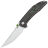 Нож Kansept Baku stonewash сталь S35VN рукоять Blackwash Ti/Green Carbon Fiber