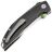 Нож Kansept Baku stonewash сталь S35VN рукоять Blackwash Ti/Green Carbon Fiber