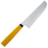 Нож кухонный Owl Knife Накири NA160 сталь N690 рукоять желтый G10