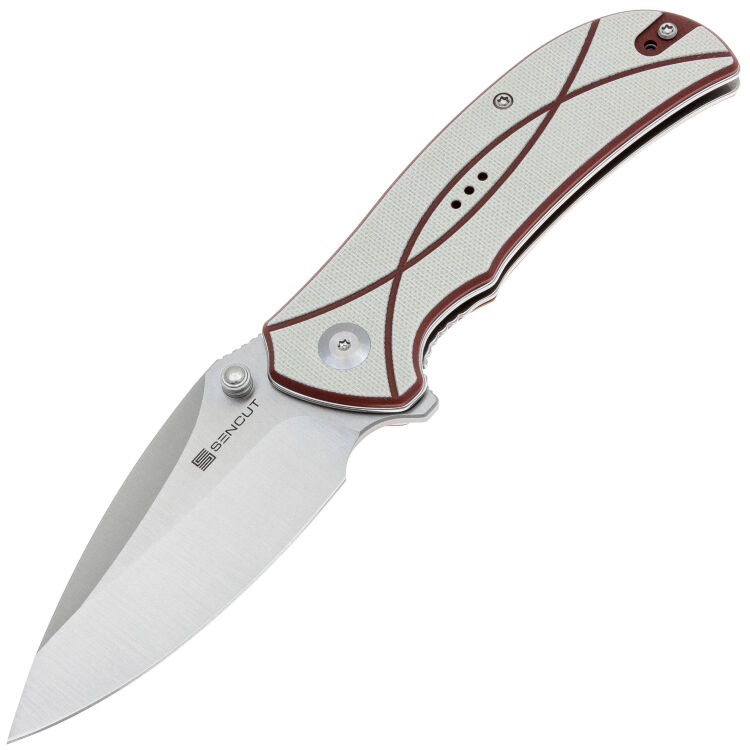 Нож Sencut Hyrax satin сталь 9Cr18MoV рукоять Ivory/Red G10 (S23097-3)