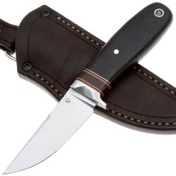 Нож Упертый сталь M398 рукоять микарта черная (Дедюхин Г.)