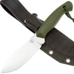 Нож 7 Ножей Нессмук Гибрид конвекс сталь N690 рукоять Olive G10