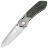 Нож Remette Meteor сталь M390 рукоять Sandblast Ti/Green colored CF (RTPT-C)
