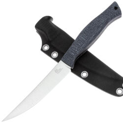Нож филейный Owl Knife FS110 сталь N690 рукоять микарта Джинс серая