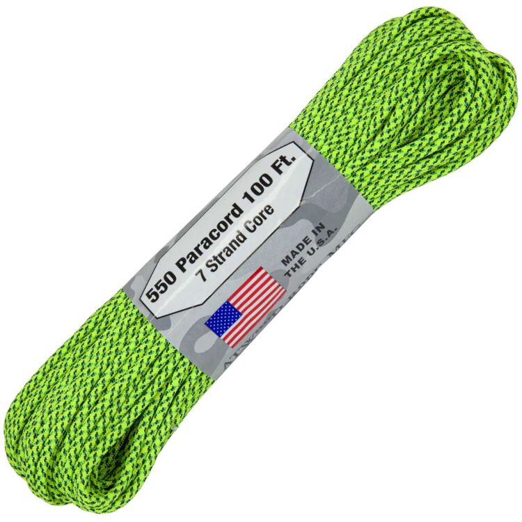 Паракорд Atwoodrope 550 Parachute Cord green spec 30м (США)